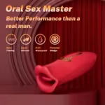 2in 1 Tongue licking and thrusting Vibrator