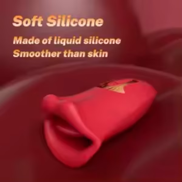 2in 1 Tongue licking and thrusting Vibrator