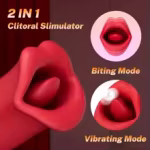2in 1 Tongue licking and thrusting Vibrator